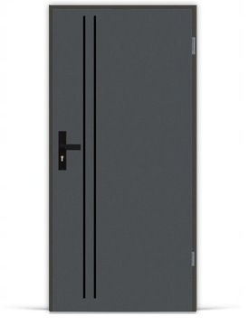 ВХІДНІ ДВЕРІ ТЕХНІЧНІ УТЕПЛЕНІ ALU 2 BLACK 90P