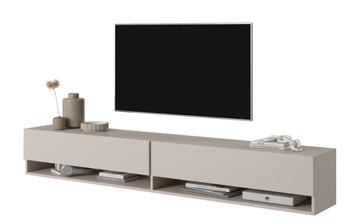 Шкаф RTV Mirrgo 200 см серый бежевый-Selsey design