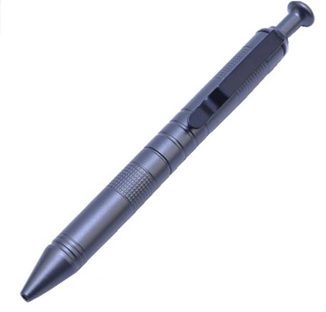 Тактическая ручка CLIKKER Kubotan серый металлический авиационный алюминий
