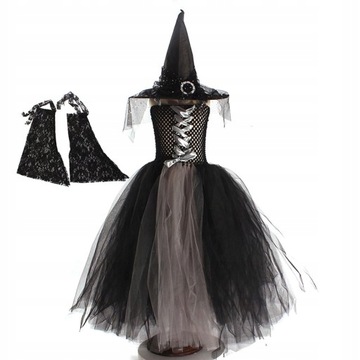 Хэллоуин костюм ведьмы пышная юбка костюм косплей