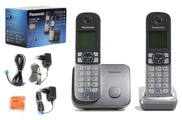 Стационарный телефон PANASONIC KX-TG6812PDM TWIN Wireless 2 наушники