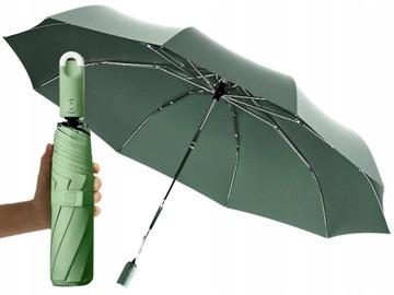 Зонт зонтик автомат волокна большой сильный зеленый
