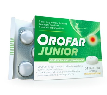 Orofar Junior 24 таблетки для всмоктування для дітей