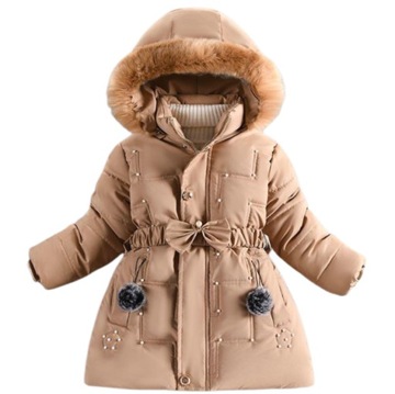 Куртки для девочек зимние теплые пуховики ROZ 110-150 см
