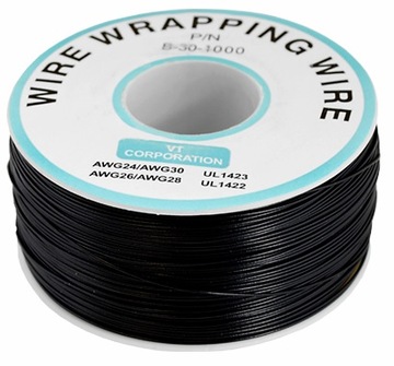 KYNAR тип провода в крене 200M 0.24 черный 30awg Wire Wrapping