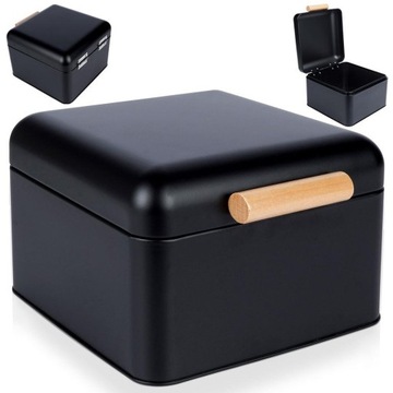 Хлебобулочные изделия металлический черный кухонный контейнер хлебобулочные изделия