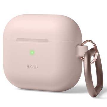 ELAGO чехол силиконовый чехол с карабином для AirPods 3, Sand Pink