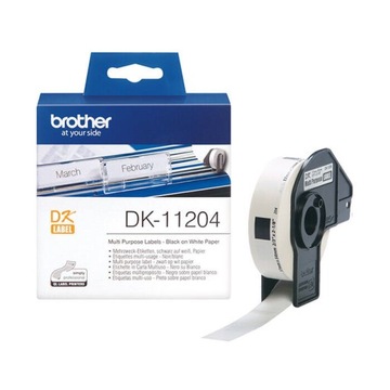 Этикетка Brother DK-11204 17x54 мм, 400 шт. оригинал
