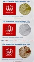 3 конверты FDC игры Монреаль 1976 медали Германия