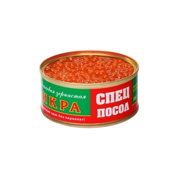 Икра красная из лосося" первейшая Марка " банка 100г