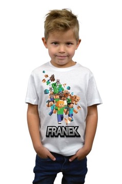 Дитяча Футболка З Принтом Minecraft Блузка Tshirt Персоналізація Подарунок