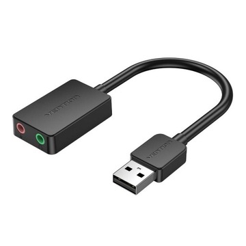 VENTION ВНЕШНЯЯ ЗВУКОВАЯ КАРТА USB2. 0 2-ПОРТОВЫЙ МИКРОФОН ДЛЯ НАУШНИКОВ 15 СМ