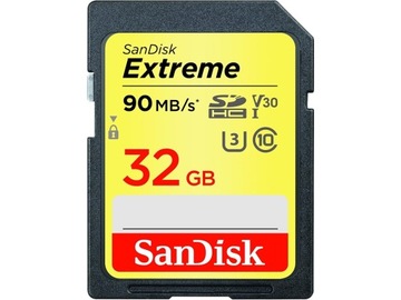 Карта памяти SanDisk Extreme 32GB V30 U3 SDHC