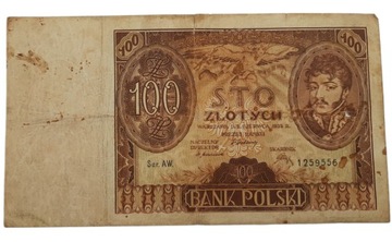 Стара Польська колекційна банкнота 100 зл 1932