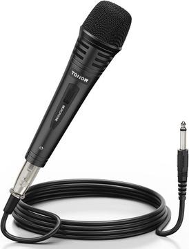 ДИНАМІЧНИЙ ЧОРНИЙ РУЧНИЙ МІКРОФОН З КАБЕЛЕМ XLR 5 М TONOR