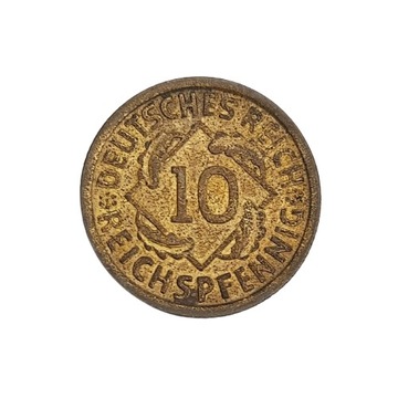 Стара монета 10 рейхспфеніг 1932 Німеччина Веймар