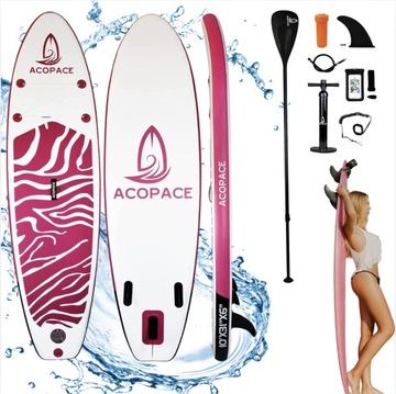 Надувная доска SUP с веслом и другими аксессуарами ACOTOP 320cm Pink