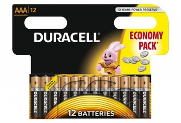Duracell Батарейки Basic AAA / LR3 12шт блістер