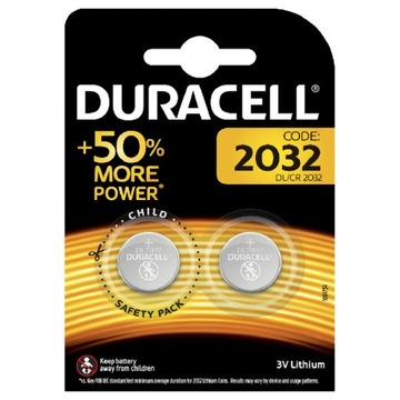 2x Duracell литиевая кнопочная батарея 2032