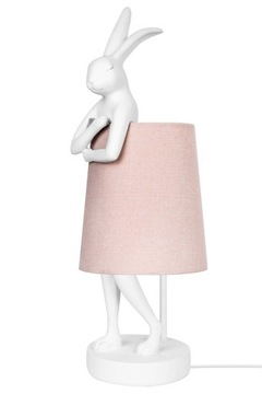 Kare кролик настільна лампа білий / рожевий
