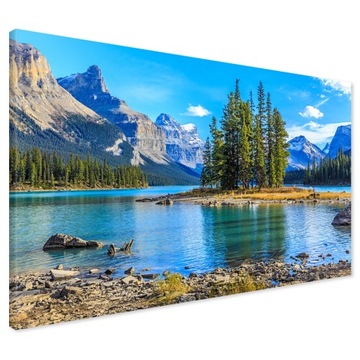Полотно картина гори озеро Сучасний для стіни 120x80