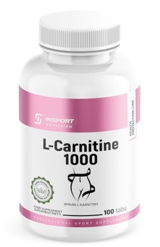 L-CARNITINE 1000 100 tab спалювач жиру тартрат L-Carnitine INSPORT