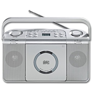 CD AM / FM AUX ПОРТАТИВНИЙ РАДІО СРІБЛО
