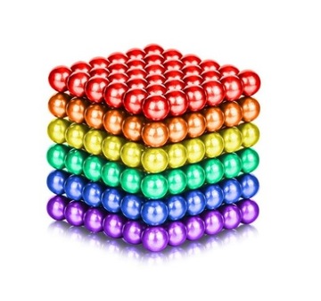 Цветные магнитные шарики 3 мм 216 el + коробка NEOCUBE