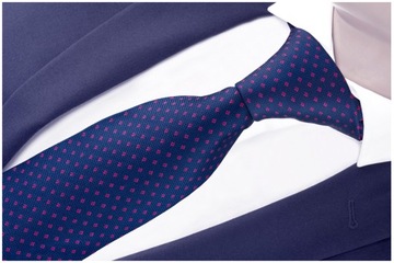 Жаккардовый галстук мужской классический темно-синий Rc36