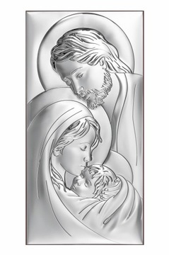 Изображение серебро Святое семейство подарок с гравировкой