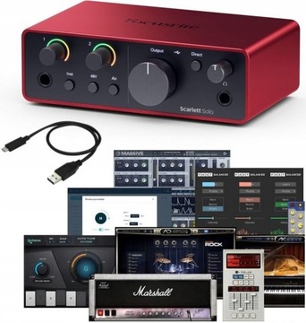 FOCUSRITE SCARLETT SOLO 4TH GEN USB АУДИО ИНТЕРФЕЙС + ПРОГРАММНОЕ ОБЕСПЕЧЕНИЕ