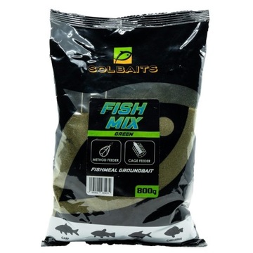 SOLBAITS РЫБОЛОВНАЯ ПРИМАНКА FISH MIX GREEN 800 Г