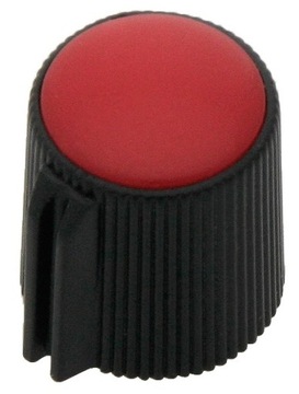Ручка потенциометра 15X13 ось 6 мм черный красный ABS