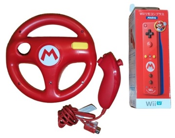 Wii Remote Plus + Mario Limited box u Nunchuck Wheel рульове колесо