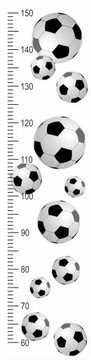 Диаграмма роста на стене наклейка мяч футболист