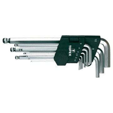 Шестигранные ключи 1,5-10 мм, 9 шт. TOPEX 35D957