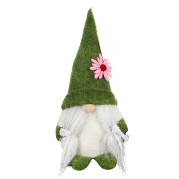 Гном эльф с цветком Пасхальное весеннее украшение Пасха 15 см Голиаф
