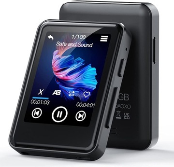 MP3-плеер 64 ГБ BT 5,2 2,4 " экран Электронная книга радио ZOOAOXO M900 черный