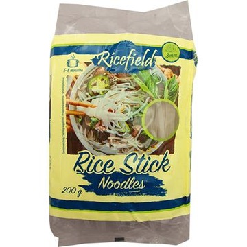 Рисова локшина 3mm Rice Stick Noodles Ricefield Asian без глютену