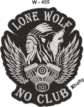 Lone Wolf No Club, мотоциклетная нашивка