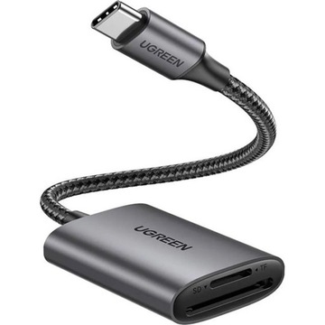 Ugreen CM401 SD и microSD кард-ридер серый
