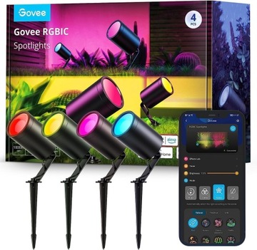 Зовнішнє освітлення Світлодіодні прожектори Govee H7066311 Smart Kit