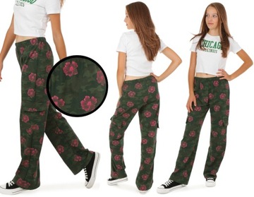 Широкие брюки, Брюки-карго, польский продукт-146 камуфляжный цветок