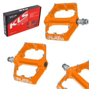 Велосипедные педали KLS Kellys Flat 50 BB Orange