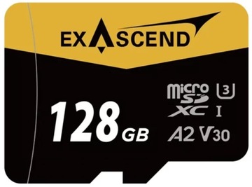 Карта памяти Exascend Catalyst microSD 128GB с адаптером SD
