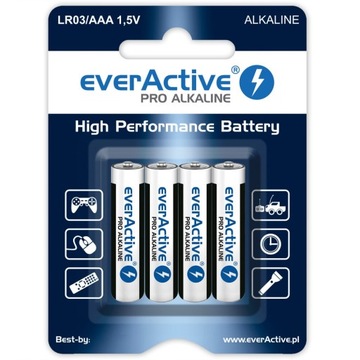 Щелочная батарея EVERACTIVE AAA (R3) 4 шт.