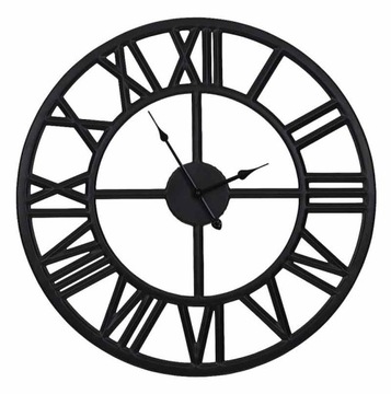 XXL годинник чорний лофт ретро великий сучасний 80 см