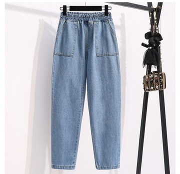 DIMANAF Жіночі джинси штани з високою талією вільні