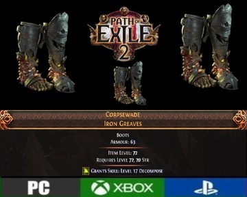 Path of Exile 2 Corpsewade Iron Greaves PC/PS5 / Xbox EARLY ACCESS