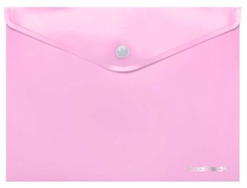COOLPACK PASTEL A4 конверт для документів з клямкою рожевий